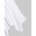 thumbnail image 4 of Plus Ver en contraste aleteo pañuelo de encaje de manga Hem camiseta Rosegal Camisetas tallas grandes, 4 of 5