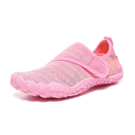

Water Shoes for Kids Athletic Hiking Water Shoes Girls Slip On Boys Barefoot Water Shoes for Swim Pool Beach Surf Pink 30