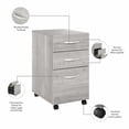 thumbnail image 4 of Scranton & Co Engineered Wood 72W Desk with Storage and Drawers in Platinum Gray, 4 of 10