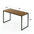 thumbnail image 4 of Bellamy Studios Jennifer 55" x 29" Black Frame Desk, Brown, 4 of 10