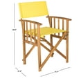 thumbnail image 3 of Safavieh Laguna Outdoor Patio Director Chair, Set of 2-Natural/Yellow, 3 of 8