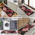 thumbnail image 6 of Red Mushroom Fantasy Black Pattern Kitchen Rug Mat,Kitchen Runner Rugs Non Skid Washable,Decorative Kitchen Floor Mats for Kitchen,Sink,Laundry,17"x47.2", 6 of 7