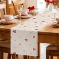 thumbnail image 5 of Valentine's Day Table Runner 36 Inches Long Farmhouse Dress Scarves, Red Love Heart Romantic Beige Burlap Dining Tablerunner for Coffee Table/Kitchen Island/Party Décor, Small 13" x 36", 5 of 8