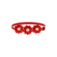 thumbnail image 2 of Pet Bow Tie Collar with Rhinestone Flower, Adjustable Glitter Sparkly Party Wedding Accessory for Cats Dogs, Polyester, Neck 28–42 cm, 14 x 4 cm, 2 of 6