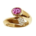 thumbnail image 2 of Tommaso Design� Oval 7x5mm Created Pink Sapphire Ring, 2 of 9