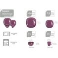thumbnail image 2 of Stoneware Square 16pc Dinnerware Set, Matte Purple, 2 of 12