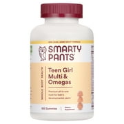 SmartyPants Teen Girl Multi & Omega 3 Fish Oil Gummy Vitamins with D3, C & B12 - 120 ct