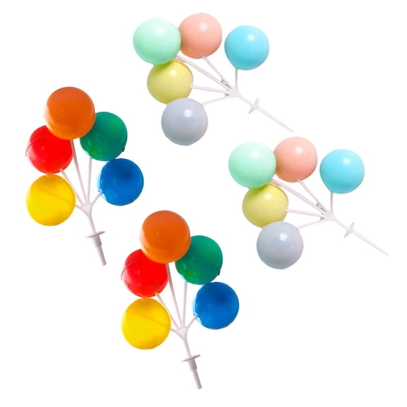 ULTNICE Assorted Color Cake Picks for Decor Beautiful Appearance Plastic Premium Dessert Topper 4PCS