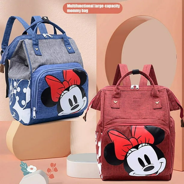 Disney Bolsa de maternidad para mama mochila impermeable para panales de Mickey Mouse bolsa de almacenamiento de gran capacidad para cochecito de bebe bolsa de viaje de moda Walmart en linea