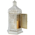 thumbnail image 3 of Northlight Moroccan Style Pillar Candle Lantern - 21.5" - White and Gold, 3 of 4