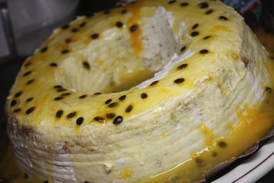 Fruit recipe cakes slice cake studiodiy Pie Cake Passion Fruit Cake-12 Inch By 18 Inch Laminated Poster With