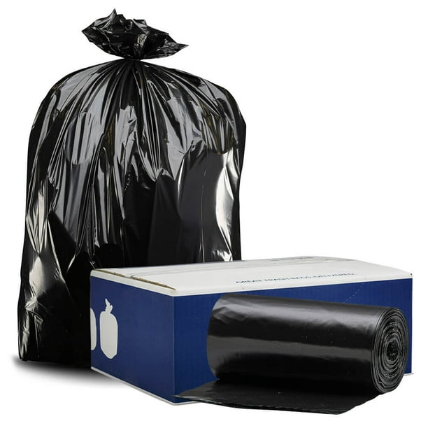Plasticplace 95 Gallon Trash Bag 50 Count Black Walmart Com