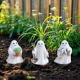 thumbnail image 5 of Halloween Outdoor Yard Decorations Resin Ghost Figurines Creative Seasonal Lawn Ornaments for Home Garden Patio Lawn Decor Spooky Party Supplies 3pcs Set, 5 of 6
