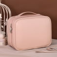 thumbnail image 6 of Large Capacity Multi-Functional Cosmetic Organizer Bag | 3-in-1 Zoned Storage Design | Water-Resistant PU Makeup Brush Case | Portable Travel & School Makeup Bag | 9.84x7.28x4.33 Inches, 6 of 6