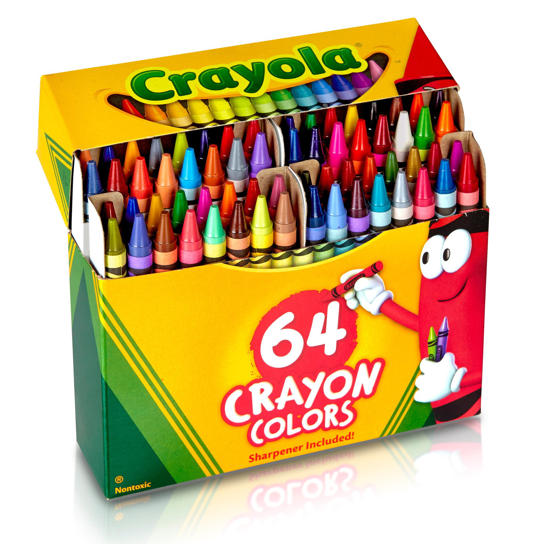  6 Pack of Crayons with 2 Crayon Sharpeners, Crayons 16 Count,  Assorted Colors – Crayons Bulk, Crayons Bulk for Classroom, School Supplies  for Kids : Toys & Games