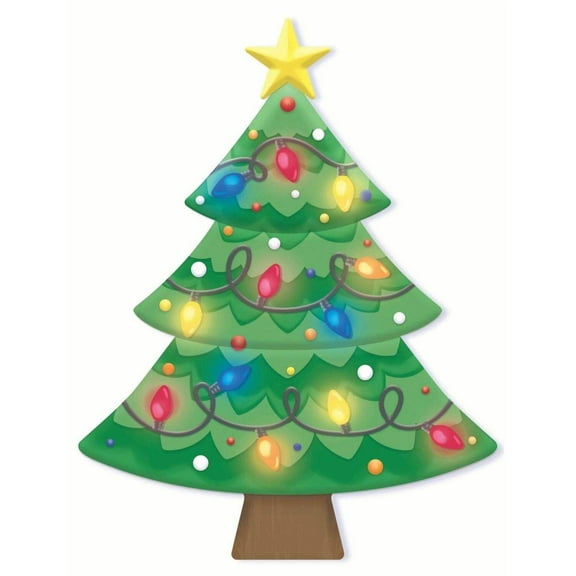 12" Metal Embossed Hanger: Christmas Lights