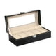 thumbnail image 3 of Organizador de relojes para hombre, escaparate de almacenamiento, estuche de exposición negro, caja con 5 ranuras, bandeja para colgante, reloj de, 3 of 8