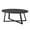 Black + Engineered HardWood + Sled, variant on Modern Harmony Wood Oval Coffee Table for Living Room, Faux Concrete Gray, 46 Inch Long Coffee Table with Sturdy Rubberwood Legs
