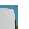 thumbnail image 3 of Ambesonne Spring Fitted Sheet, Tree Lake Nature Themed, Queen Size, Teal Fern Green, 3 of 3