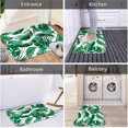 thumbnail image 5 of Tropical Palm Leaf 16x24 Flannel Bath Mat for Bathroom, Anti-Slip Backing Soft Bathroom Rug, Washable Water Absorbent Mat, 5 of 9