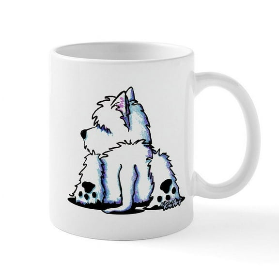 CafePress - Cool Belly Westie Mug - 11 oz Ceramic Mug - Novelty Coffee Tea Cup
