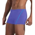 thumbnail image 6 of ZQUUVOU Men's Low Rise Swim Briefs Square Leg Tight Swim Trunks Quick Dry Lightweight High Stretch Beach Triangle Trunks Black, 6 of 7