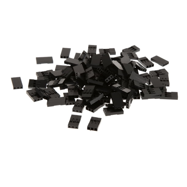 100 Piezas de Conectores de Cables de Alambre de Puente DUPONT Shell de 2,54mm de Plàstico de Negro Macarena Cabeza de Dupont