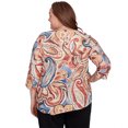thumbnail image 2 of Alfred Dunner Womens Plus-Size  Watercolor Paisley Crew Neck Top, 2 of 6