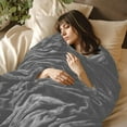 thumbnail image 2 of CSSAD Blanket for Bed On Clearance! Blanket Plain Cover Blanket Yoga Blanket for Rooms,Gray, 2 of 6
