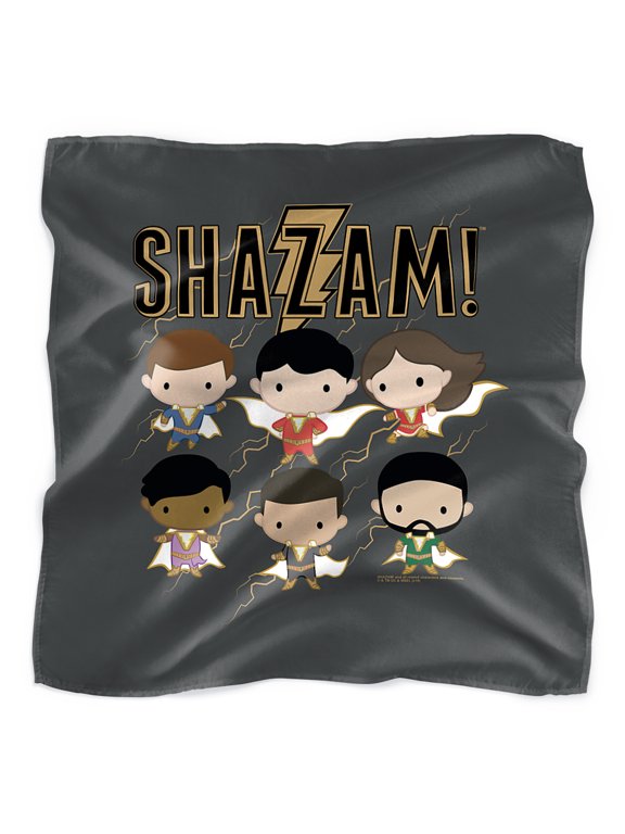 Shazam! Movie Chibi Group Bandana (21 in x 21 in)