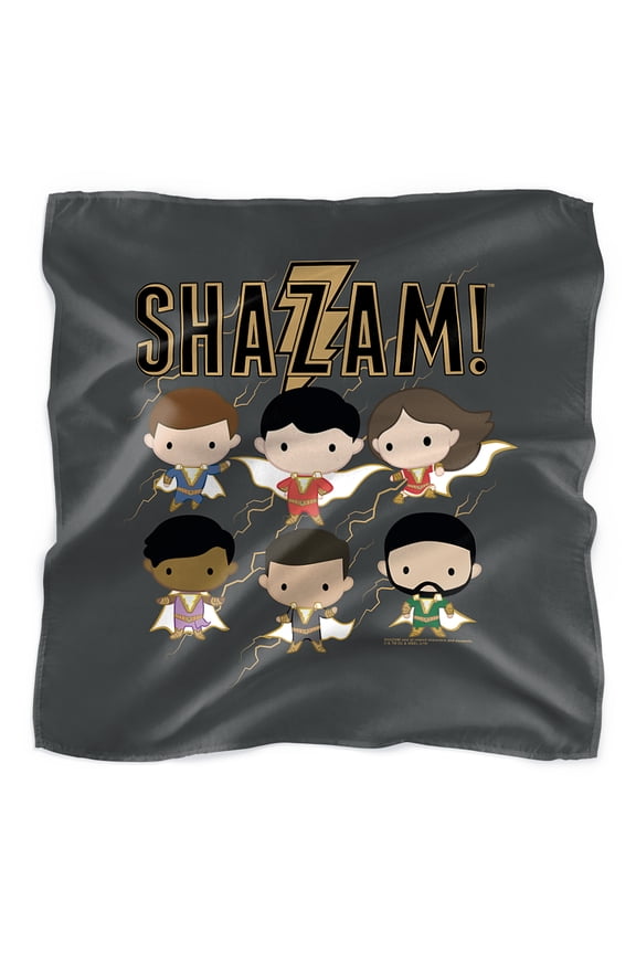 Shazam! Movie Chibi Group Bandana (21 in x 21 in)