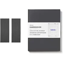 Vela Sciences E7 (12-Pack) Expanded Hardcover Lab Notebook, 9.25 x 11.75 in (23.5 x 30 cm), 144 Pages, Permanent Bound, 70lb Heavyweight Paper (Grid )