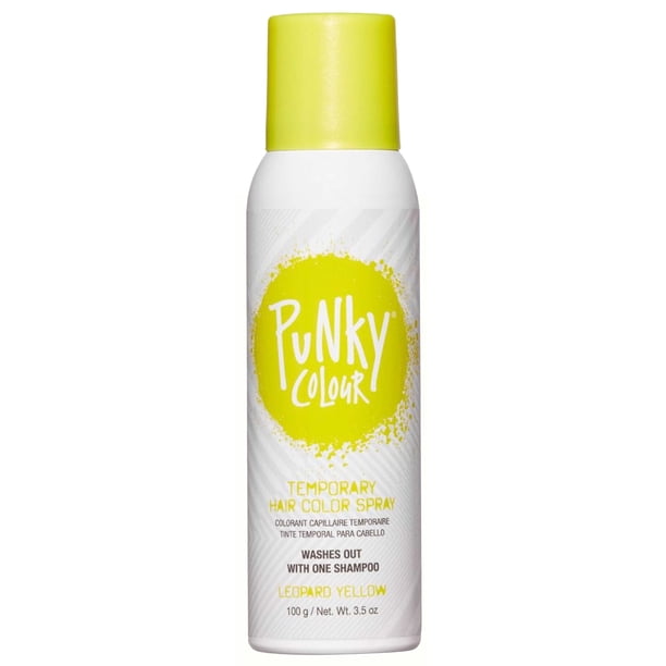 Punky Temporal Color de Cabello Spray - Leopardo Amarillo Instantáneo Vivid Tinte Temporal para el Cabello para Mujeres Lavar el Color del Cabello Spray 3.5 oz