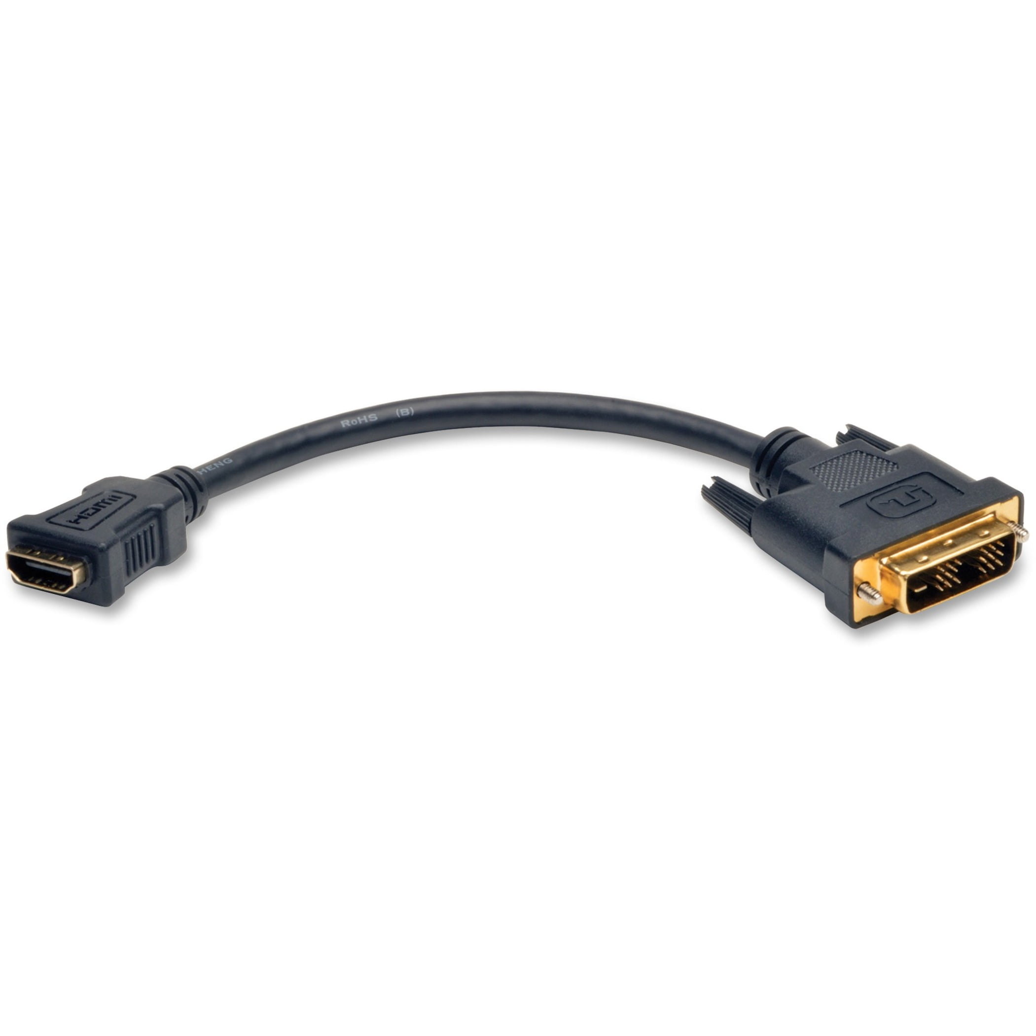 Black CDL Micro 2 m DVI-D Male to Female Single Link Extension Cable