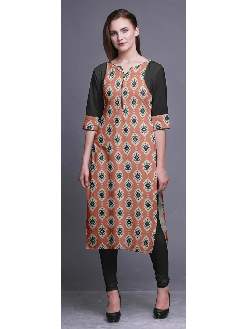 Bimba Cotton Printed Straight Tunic Dresses For Women Printed Indian  Clothing-Large - Walmart.com