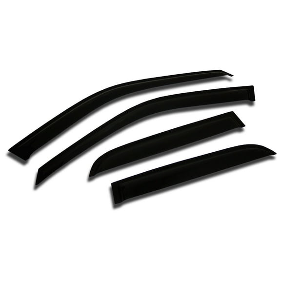 Car Window Rain Guard | Outside Mount Visors Auto Side Window Deflectors | Windows Visor Rain Shields Compatible with 2017-2018 Kia Soul | 4 Pcs Set, WD2-816B, Dark Smoke