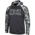 thumbnail image 2 of Men's Colosseum Charcoal Indiana Hoosiers OHT Military Appreciation Digital Camo Pullover Hoodie, 2 of 4