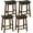 2, variant on SSyao Woven Saddle Stools Vintage Counter Height Chairs with PU Leather Woven Seat & Solid Wood Legs, Modern Backless Bar Stools for Dining Room, Kitchen, Pub, Bistro-25.5-inch Beige-1
