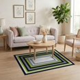 thumbnail image 3 of ODIKA Hallway Geometric Striped Web Grid Interlocking Borders Pile for Playroom, Bedroom, Reading Nook, Pet Friendly & Kids Safe Play, 3 of 7