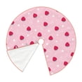 thumbnail image 3 of Salouo Strawberry And Heart Christmas Tree Skirt 36" Farmhouse Christmas Decorations Snowman Xmas Tree Skirt Tree Mat for Holiday Party Decor, 3 of 8