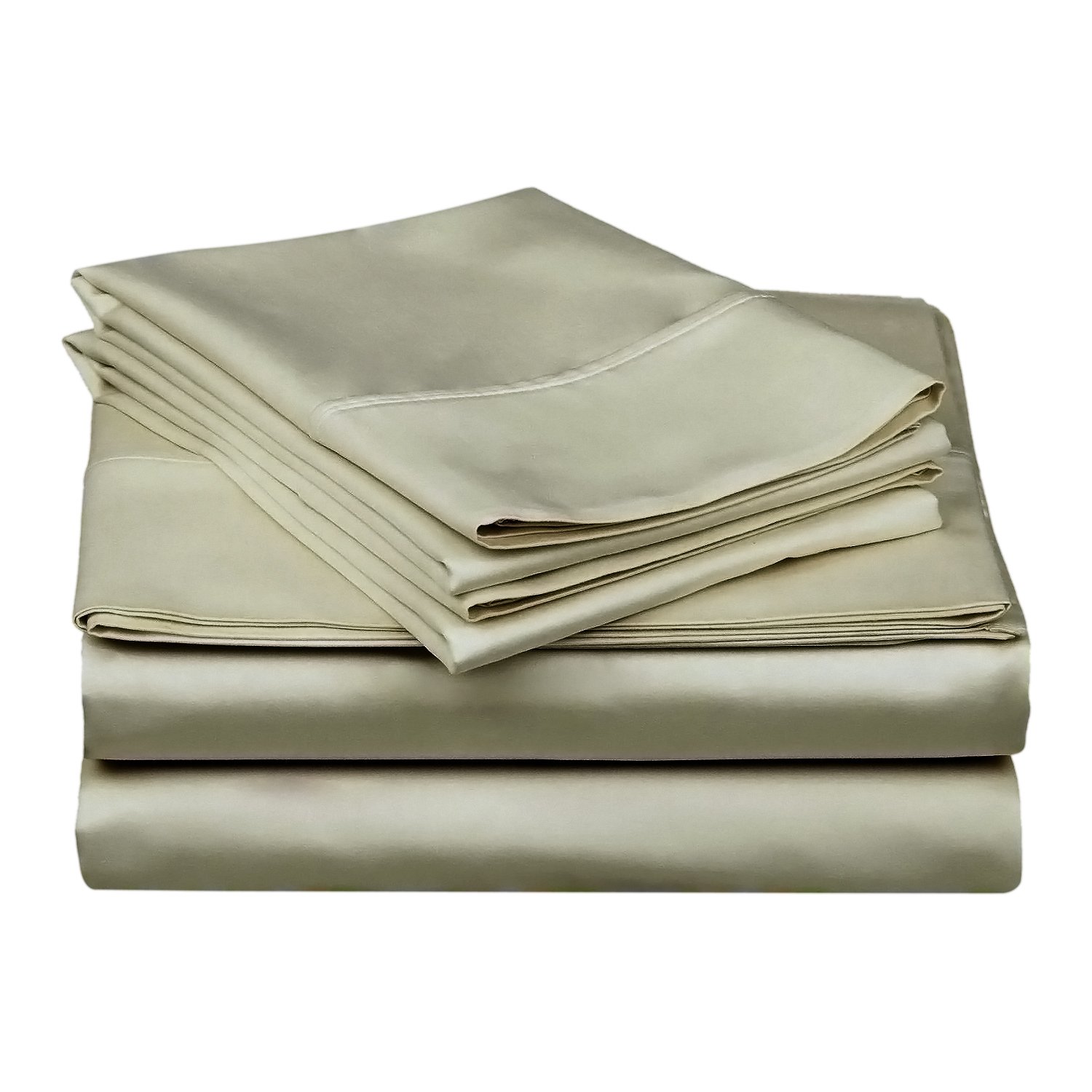 Soft Sheet Set With Deep Pocket, Cotton Rich, 15 Colors Light Green