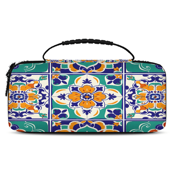 Herdesigns Vintage Bohemian Floral Carrying Case for Nintendo Switch 2 with 20 Game Card Slots, Portable Travel Carry Case for Accessories and Console