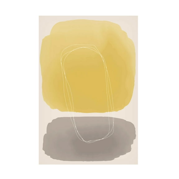 Trademark Fine Art jay stanley Watercolor Shapes Series 4 Canvas Wall Art