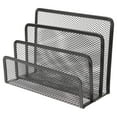 thumbnail image 3 of Vertical Desk File Organizer, 3 Sections Metal Mesh Desktop File Folder Bookshelf, File Holder File Organizer For Desk, 3 of 8
