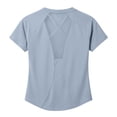thumbnail image 6 of Yuanlong Womens T-Shirts Short Sleeve Yoga Top Crew Neck Back Crisscross Mesh Breathable Athletic Workout Stylish Casual Tee Top, 6 of 7