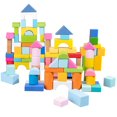 thumbnail image 1 of CHUANK 100Pcs Wooden Castle Building Blocks Kids Educational Toys Geometric Blocks Set, 1 of 6