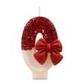 thumbnail image 1 of Bougie Chiffre à Nœud Rouge, Décoration de Gâteau d'Anniversaire, Fournitures de Fête Rouges, Bougie Festive, Bougie d'Anniversaire pour Gâteau, Bougies Chiffres à Nœud Rouge, Décoration de Dessus de Gâteau pour Fête d'Anniversaire, Nœud E Numéro 0, 1 of 6