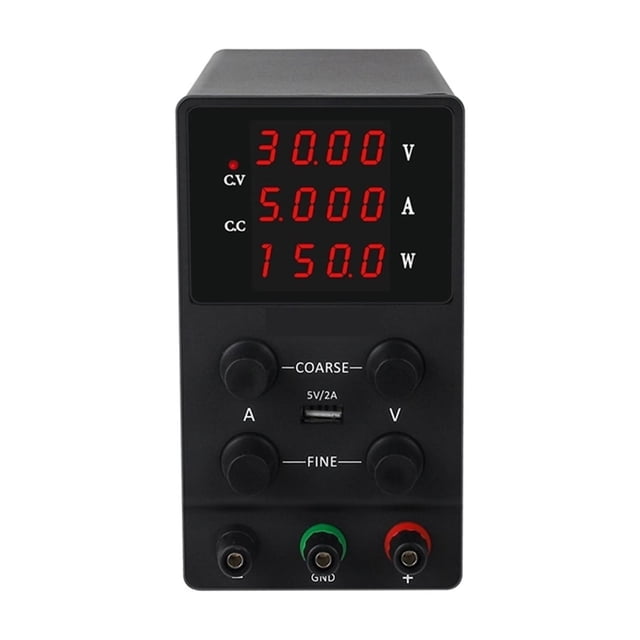 Alimentation CC de Laboratoire, Régulateur de Tension Réglable, Stabilisateur, Commutation, Alimentation de Source de Banc, Variable 30 V 10 A, Réglages Gros et Fins, Sûr et Fiable