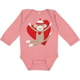 thumbnail image 3 of Inktastic Hug Sock Monkey Boys or Girls Long Sleeve Baby Bodysuit, 3 of 5