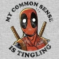 thumbnail image 2 of Men's Marvel Deadpool My Common Sense Is Tingling Distressed  Sweatshirt, 2 of 4